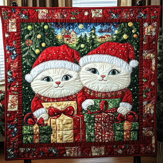 Christmas Cat Gift WJ2210007CL Quilt