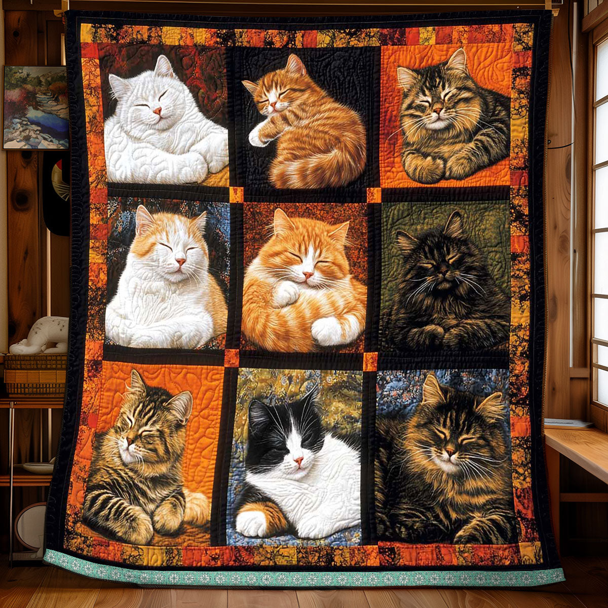 Sleeping Cat Collection WP0608022CL Quilt