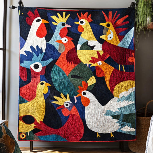 Colorful Chicken WU1610016CL Quilt