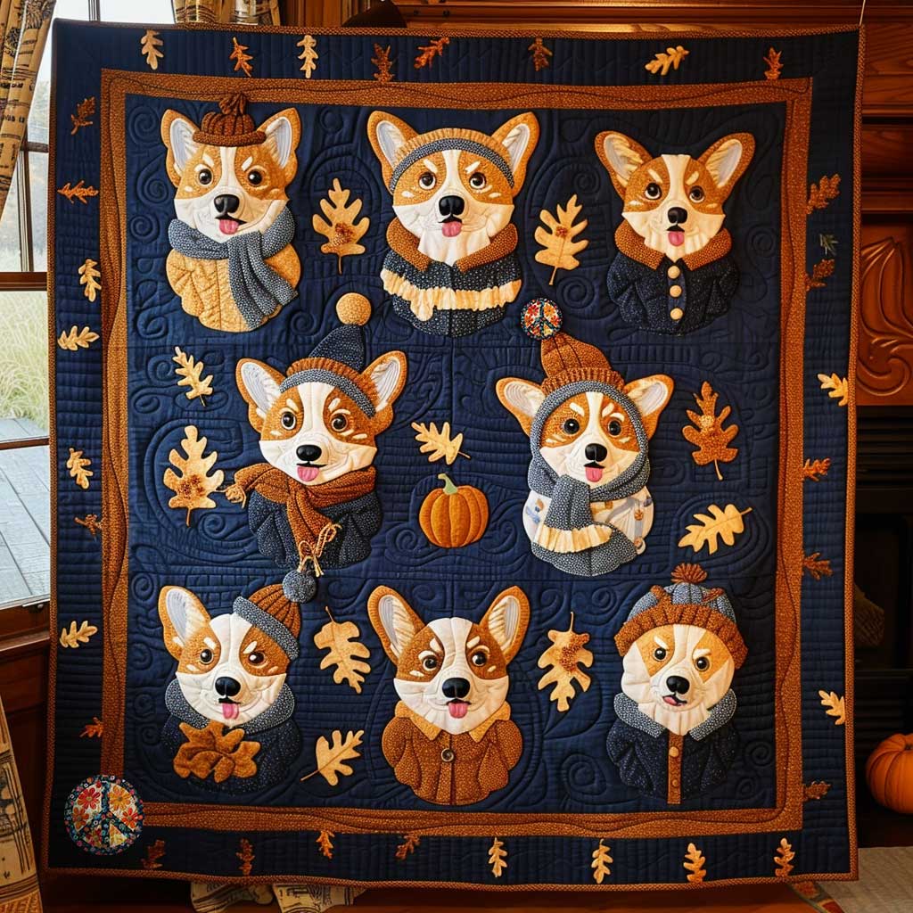 Corgi Autumn Vibes WN1610006CL Quilt