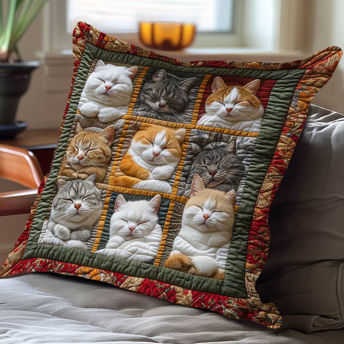 Sleeping Royal Cat WP0608019CL Quilt Pillow Case