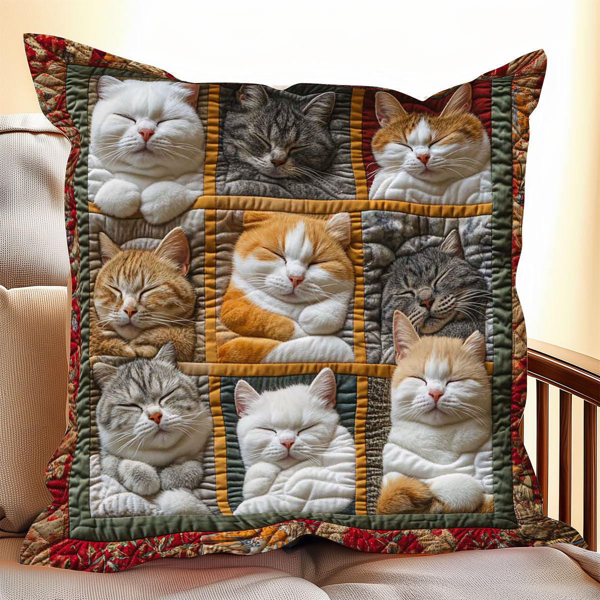 Sleeping Royal Cat WP0608019CL Quilt Pillow Case