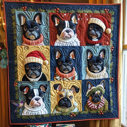 French Bulldogs Christmas Cheer WN1610033CL Quilt