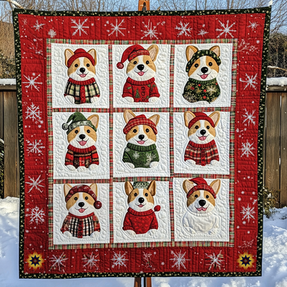 Joyful Corgi XR0410021CL Quilt