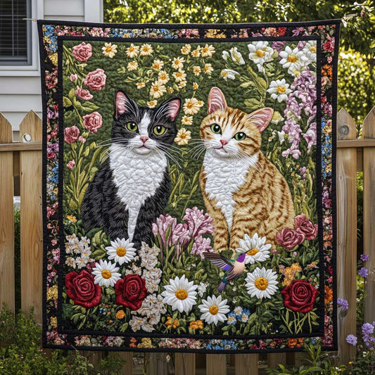 Couple Cat Garden WP0411009CL Quilt