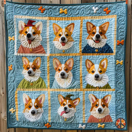 Corgi Fancy Friends WN1610019CL Quilt