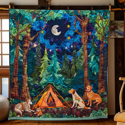 Starry Night Camping Dog WP1610034CL Quilt