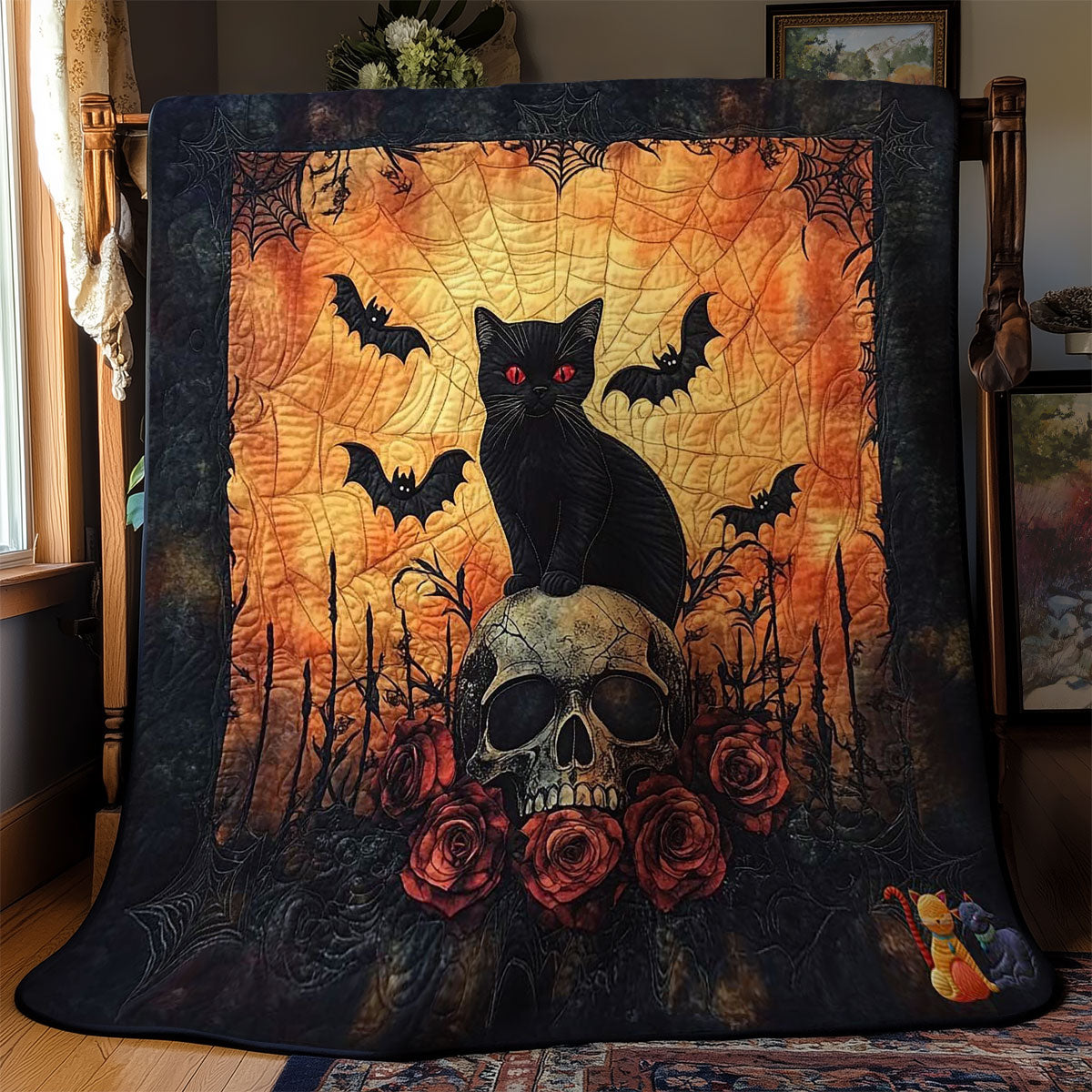 Mystic Cat Skull WN3110072CL Quilt