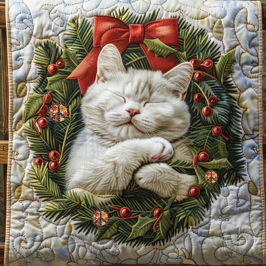 Christmas Wreath British Shorthair WP3010023CL Quilt