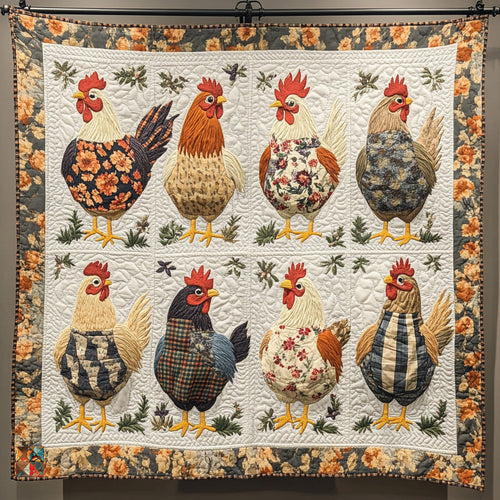 Vintage Chicken WU3010009CL Quilt