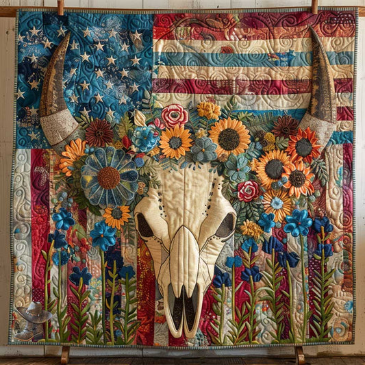 American Bull Skull WN3010080CL Quilt