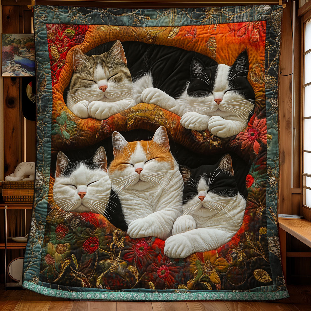 Cute Lazy Cats XR1307053CL Quilt