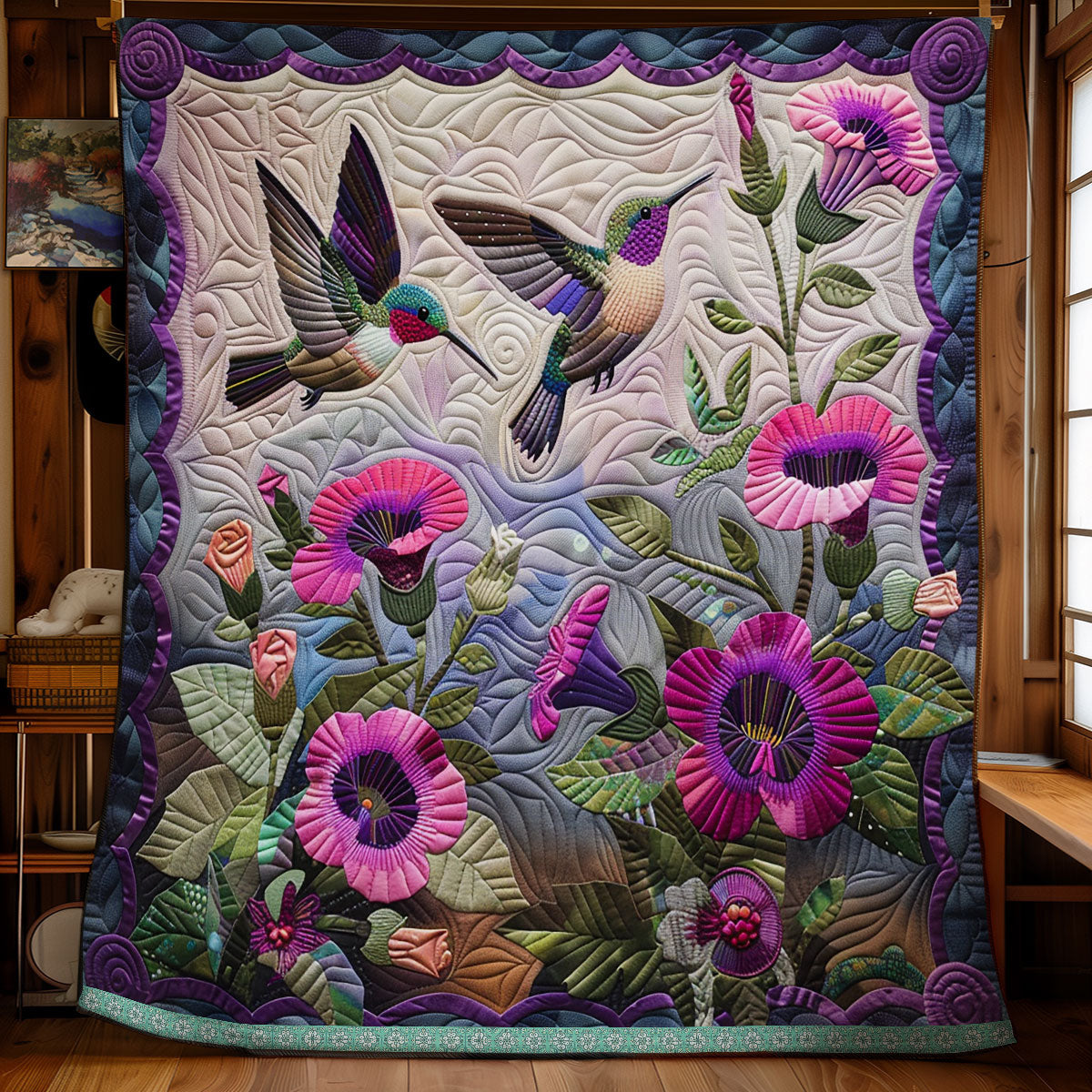 Hummingbirds XR2606009CL Quilt