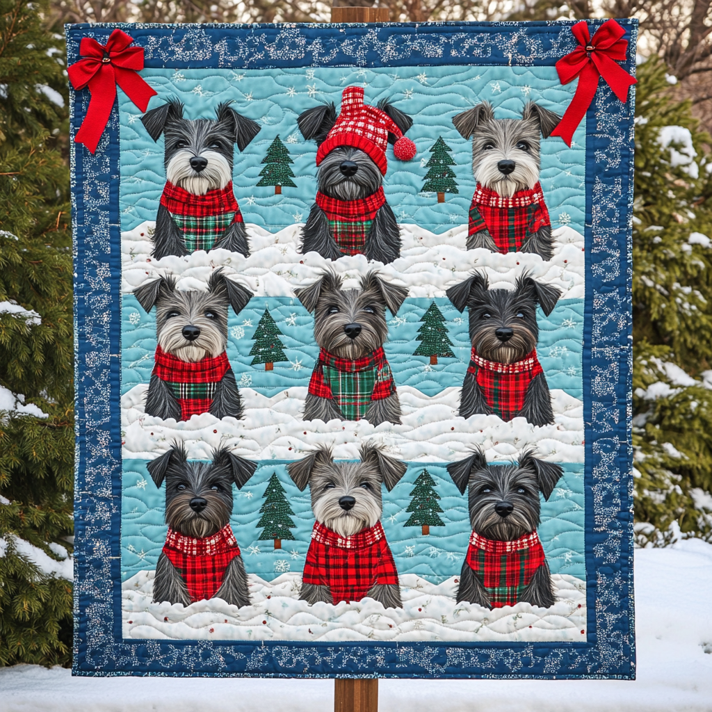 Christmas Scottish Terriers XR1010015CL Quilt