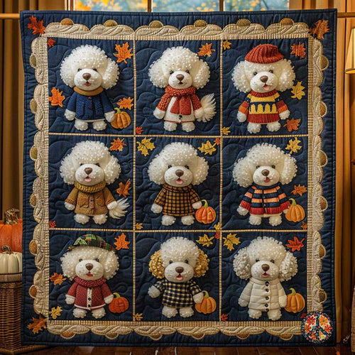 Bichon Frise Fluffy Friends WN1610029CL Quilt