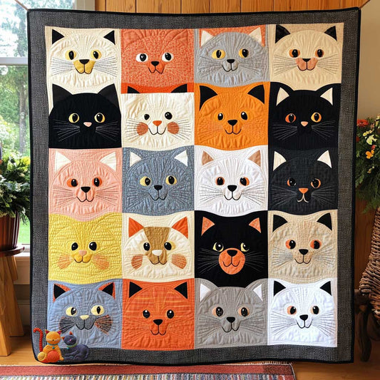 Colorful Cat Patchwork WN2510039CL Quilt