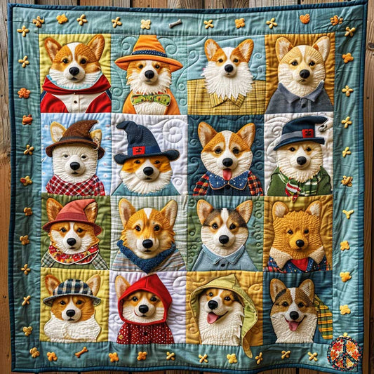 Corgi Hat Parade WN1610020CL Quilt