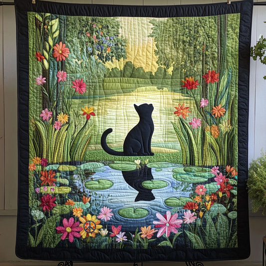 Cat By The Pond WJ3110005CL Quilt