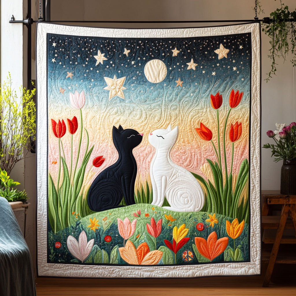 Tulip Cat Night WJ2810021CL Quilt