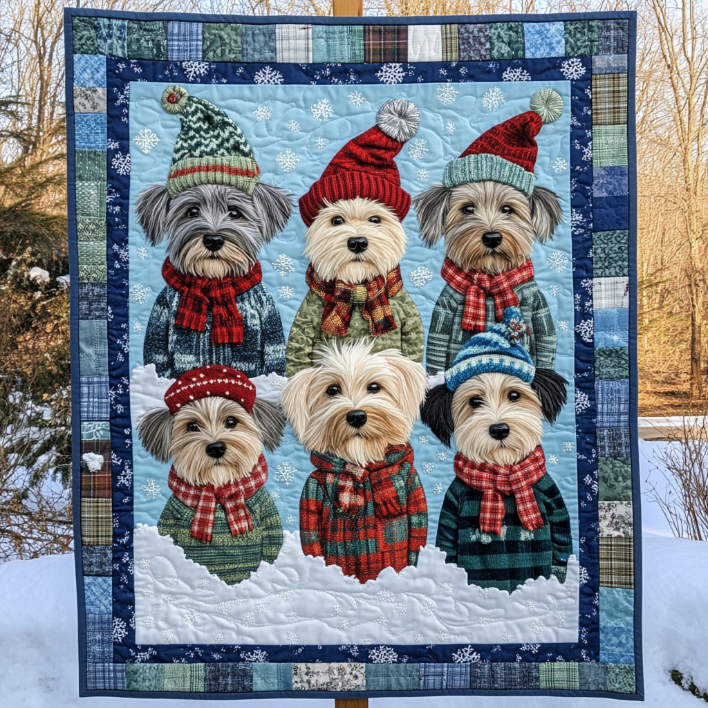 Winter Scottish Terriers XR1010016CL Quilt