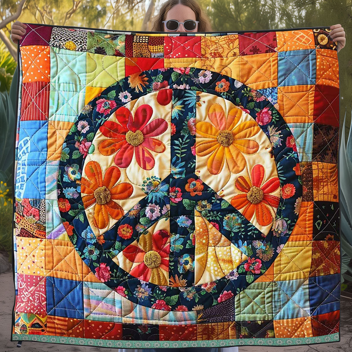 Trippy Hippie Sign WJ2007038CL Quilt