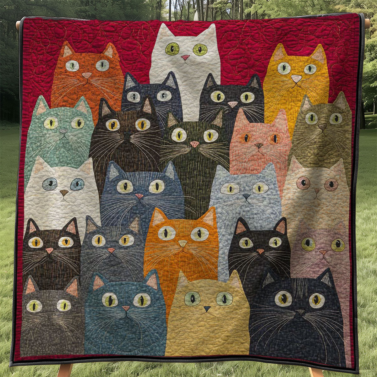 Whimsical Cat WJ0708035CL Quilt