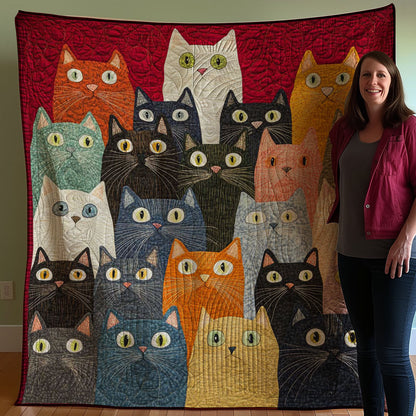 Whimsical Cat WJ0708035CL Quilt